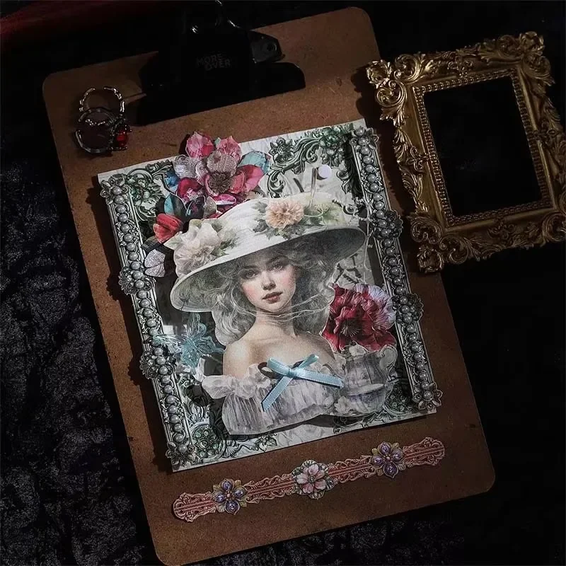 Lot de 20 feuilles autocollantes style baroque pour scrapbooking, 161x80mm, pour bricolage manuel, fenêtre vitrée, matériel, artisanat