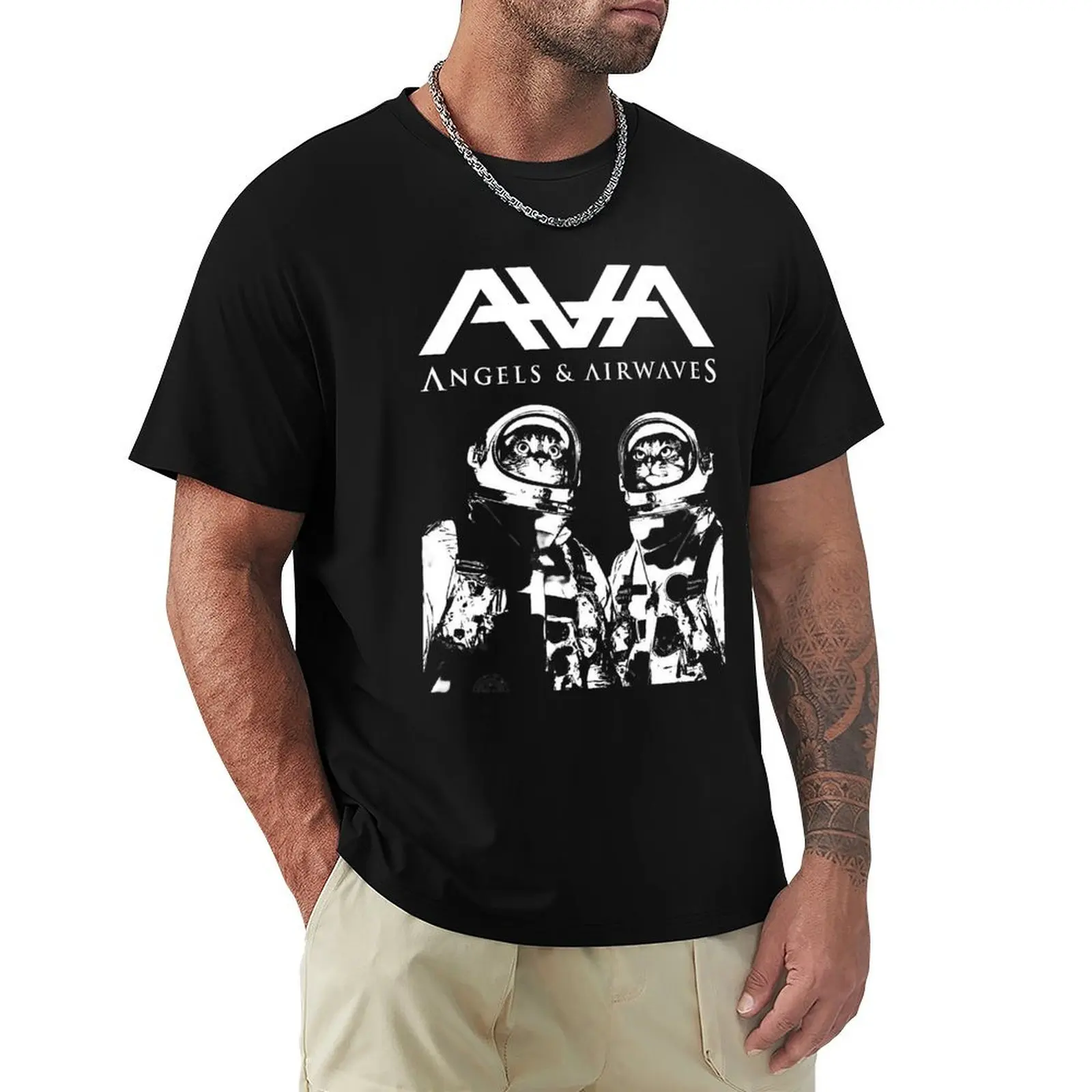 Angels And Airwaves Rock Band T-Shirt cotton tshirt 100% T-Shirt