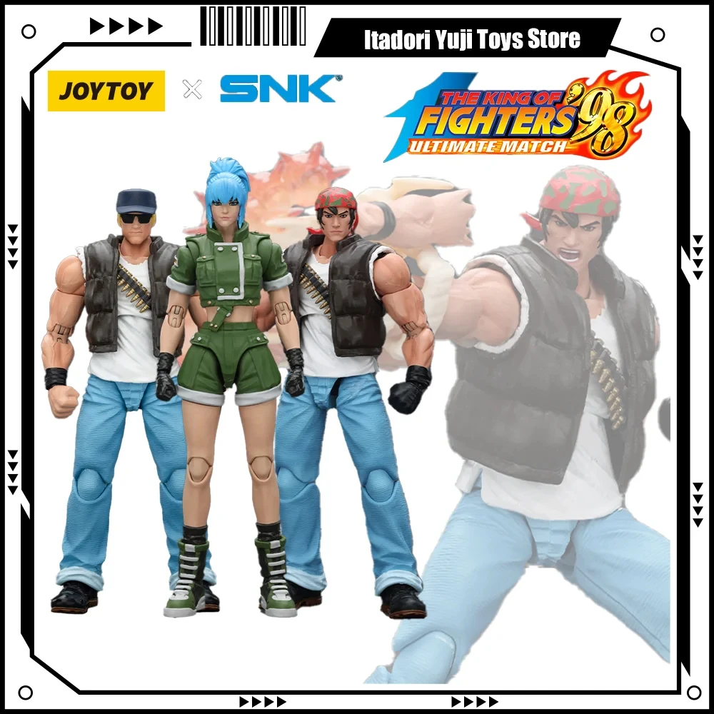

[Pre-sale] JOYTOY SNK KOF 98UM 1/18 Action Figure Ikari Warriors Team Heidern Ralf Jones Clark Leona Still Joint Movable Model