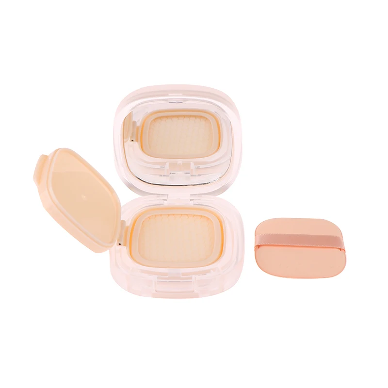 15g Portable Empty Air Cushion Box With Puff Square Cosmetic Container With Powder Sponge Mirror For BB Cream Foundation