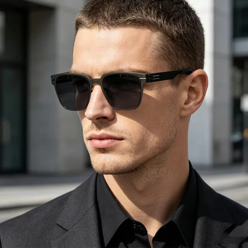 2027 Deutschland Design Sonnenbrille Herren BO Ultraleichte Edelstahl-Biologische Stahl-Klassische Sonnenbrille Damen Outdoor-Fahrsonnenbrille – Detail 3