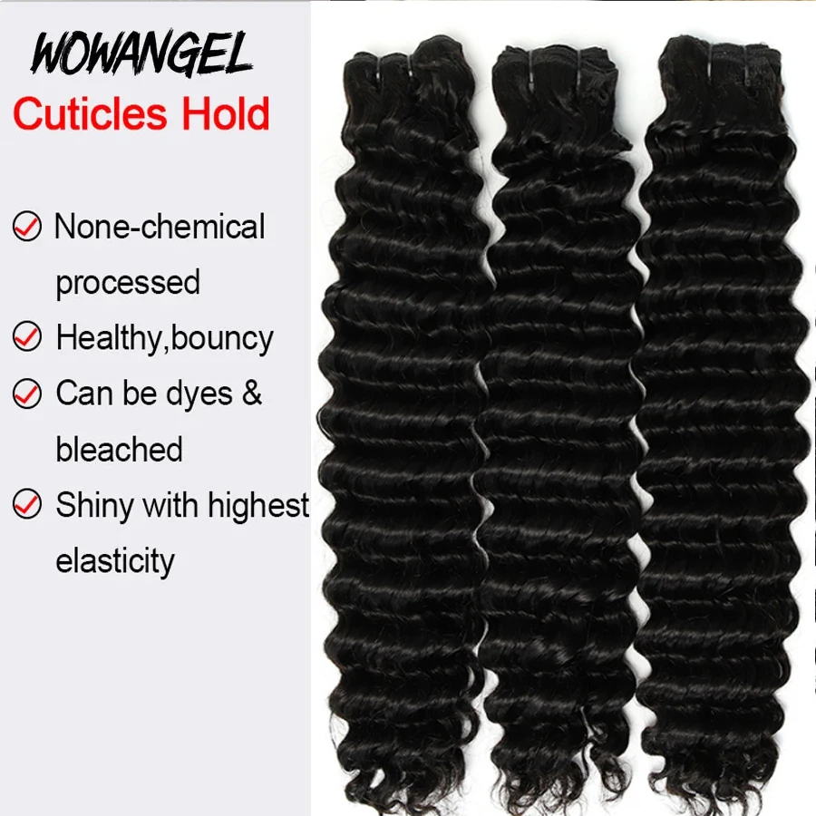 26 28 30 pollici brasiliano onda profonda fasci di tessuto fasci di capelli umani ricci doppia trama fasci di estensione dei capelli 3/4 pezzi capelli Remy
