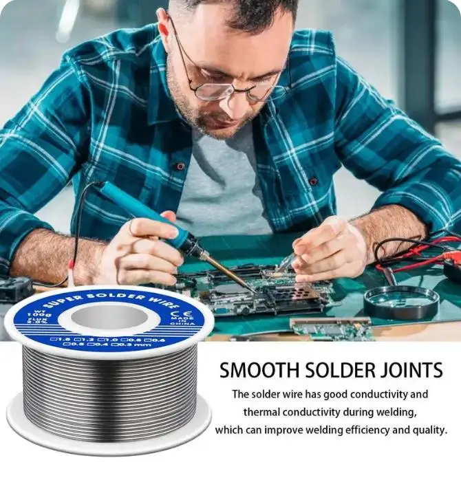 Tin Wire Soldering Wire with Flux Melt Rosin Core Solder Roll No-clean High Quality for Electrical Repair,IC Repair