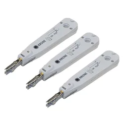 3PCS Portable KRONE LSA-Plus Punch Down Tool Kit With Sensor For Telecom Phone Wire RJ11 Ethernet LAN Network Cat5 RJ45 Cable
