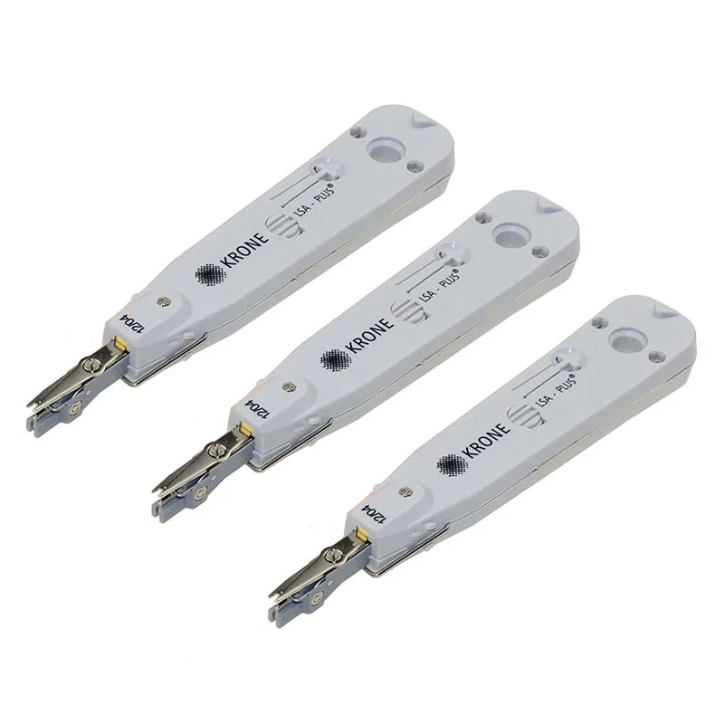 3 szt. Przenośny zestaw dziurkacz KRONE lsa-plus z czujnikiem do przewodu telefonicznego RJ11 Ethernet LAN Cat5 RJ45