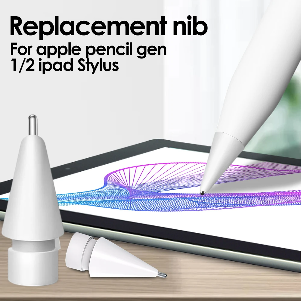 for iPencil Noise Reduction Replacement Tablet Pen NibTouchscreen Pen Tips for Apple Pencil 1st 2nd Generation Stylus Pen Nib