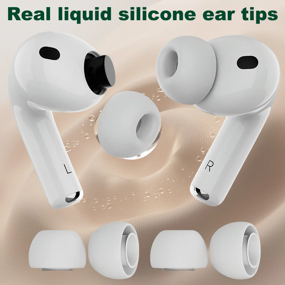 HAPPORIA Liquid Silicone Earbud Tips for AirPods Pro 1st 2nd Generation Soft Anti Slip Ear Pads Replacement Ear Caps Accessory view 4