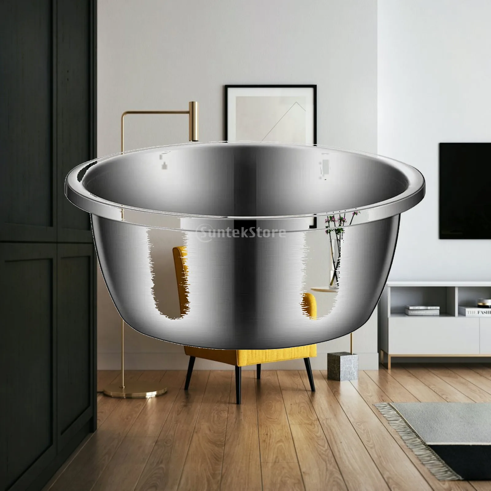Stainless Steel Mixing Bowl Kitchen Basin for Beating Eggs Holding Foods Liquids Thickened