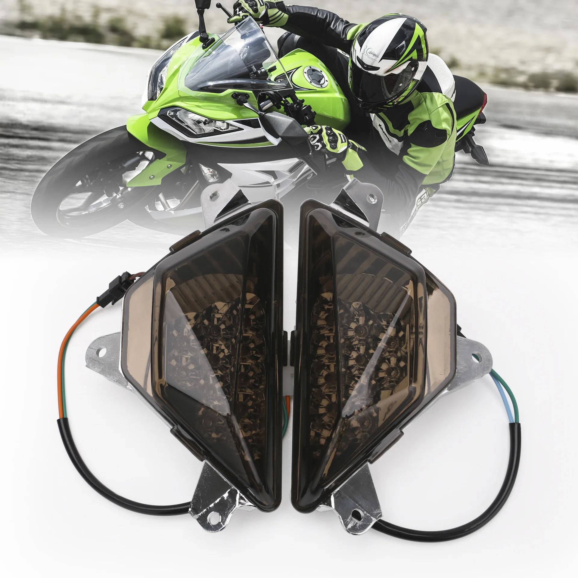 

Светодиодный индикатор указателя поворота для мотоцикла, мигалка для KAWASAKI NINJA300/400/650 zx6r ZX4R