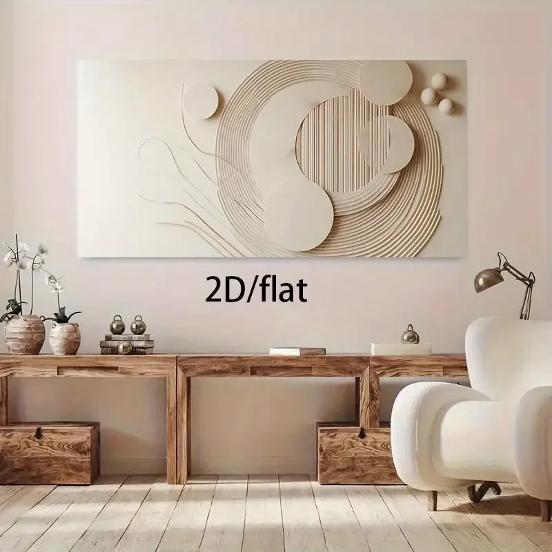 Modern abstract art poster with round lines, suitable for home decoration, room decoration, bathroom decoration, frameless