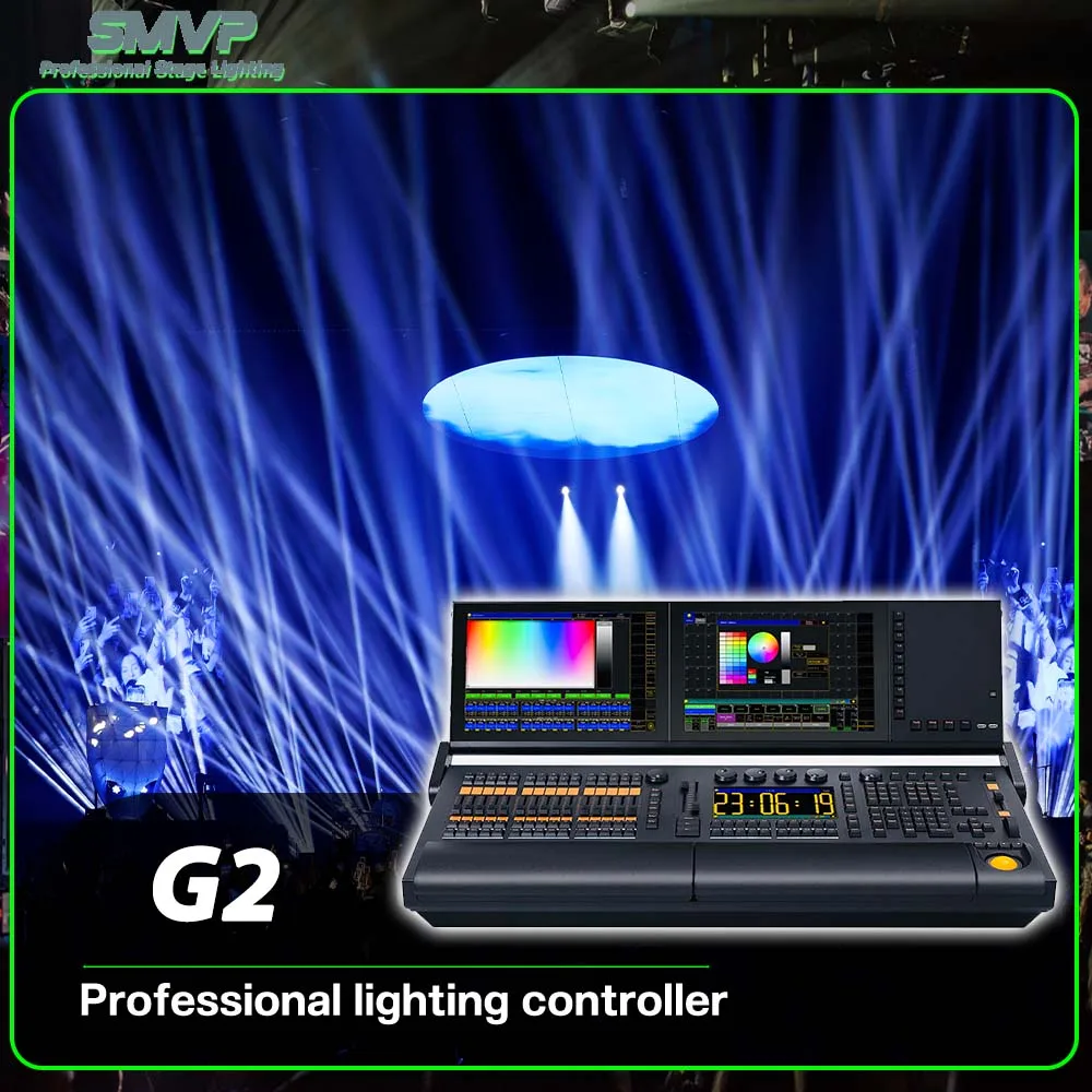 New G2 Console With Electric Lift Industrial Touch Screen Stage Lighting Controller DMX512 For Dj Disco Wedding Stage Party Bar