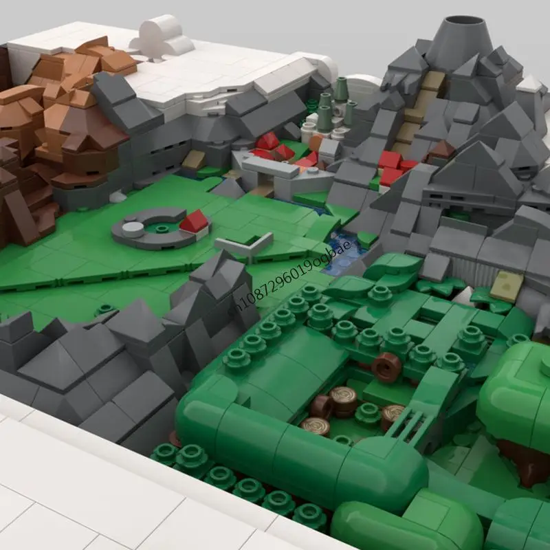 2558PCS 영화 게임 젤다의 전설 시리즈 오카리나 오브 타임 하이룰 지도 모델 DIY 창의력 아이디어 어린이 장난감 조립 퍼즐 선물