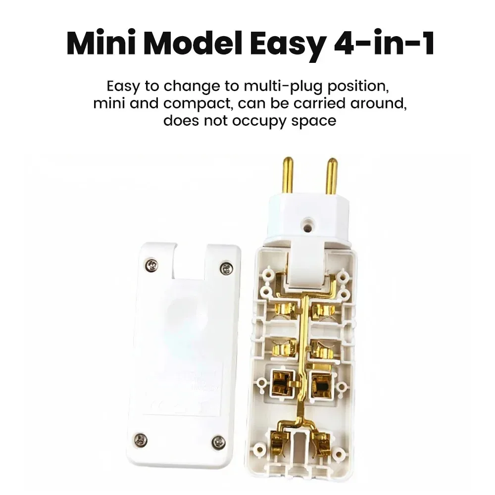 Travel Adapter 4 in 1 180 Degree Rotatable Portable European EU Plug Power Socket Wall Outlet Converter Charger