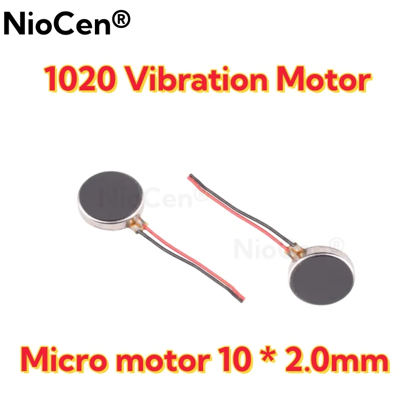 （5pcs）1020 Vibration Motor Bluetooth Phone Button Flat Vibration Micro Motor 10 * 2.0mm 3V Motor Motor