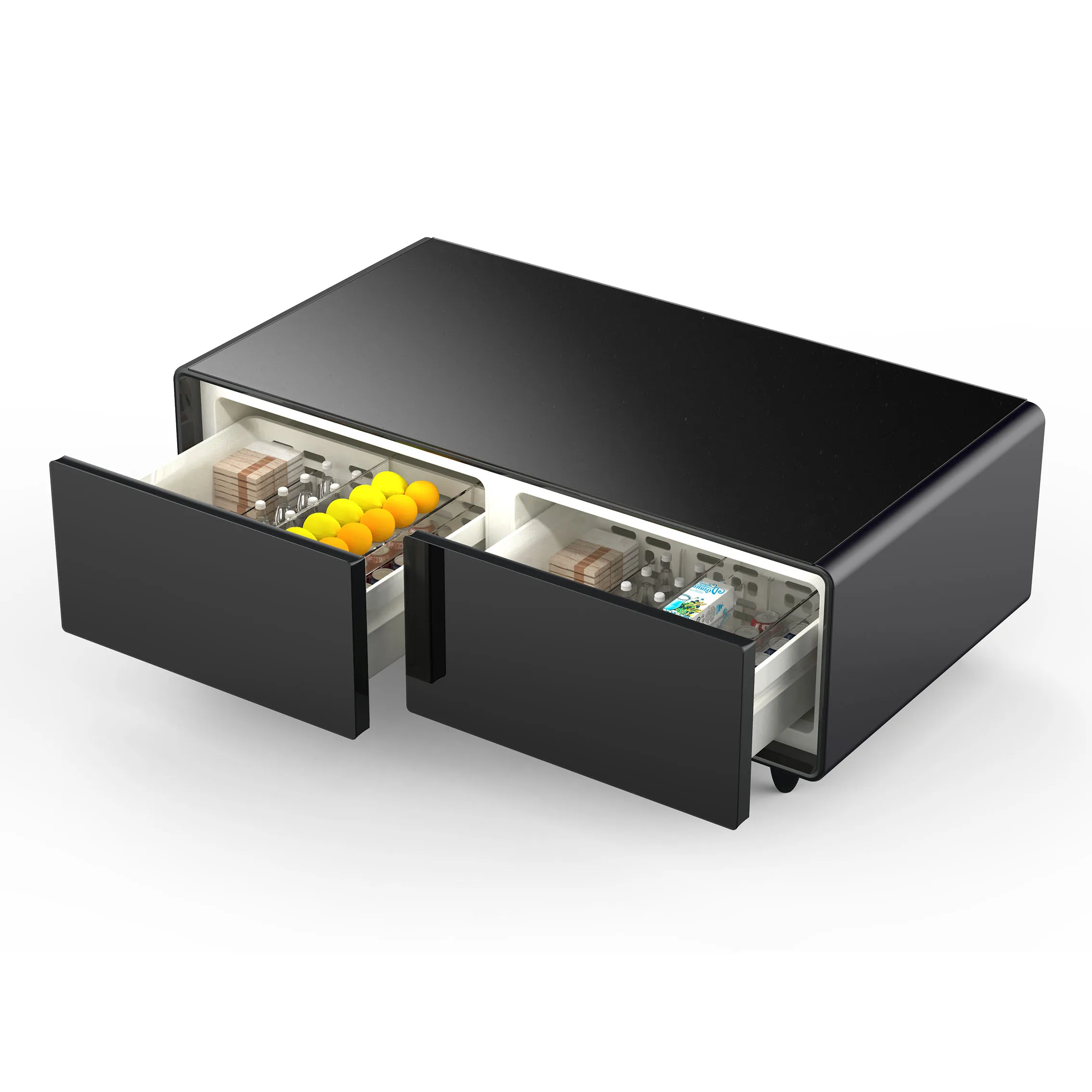 Modern Multifunctional Smart Coffee Table Integrated Mini Fridge Touch Control Bluetooth Speaker Space Saving Living Room Smart
