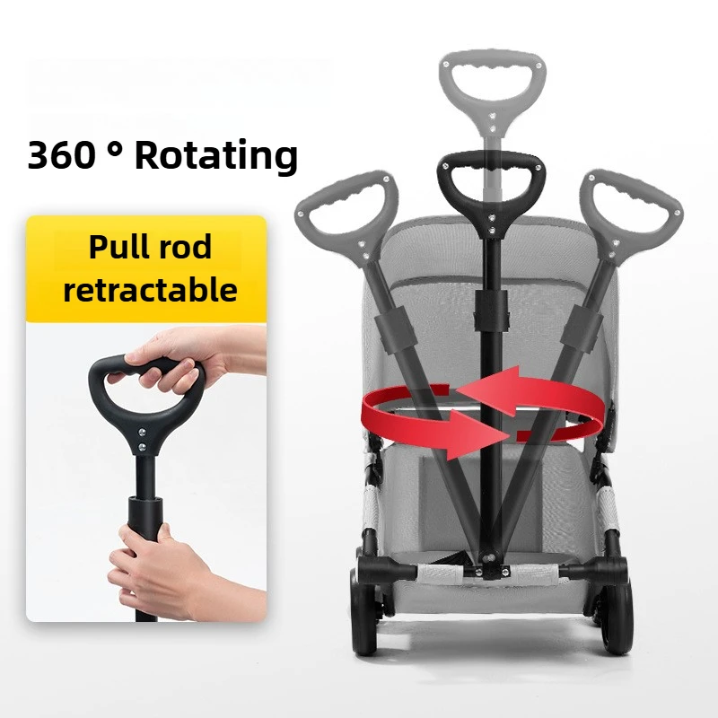 Pet Stroller Folding 360 ° Rotating Telescopic Rod Cat Bags Dog Travel Supplies Outdoor Portable Multifunctional Shopping Cart