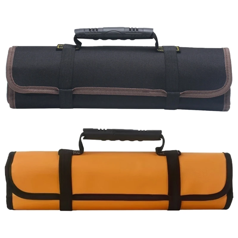 Heavy Duty Polyester Tool Utility Roll Organizers Bag With Varied Pocket Sizes
