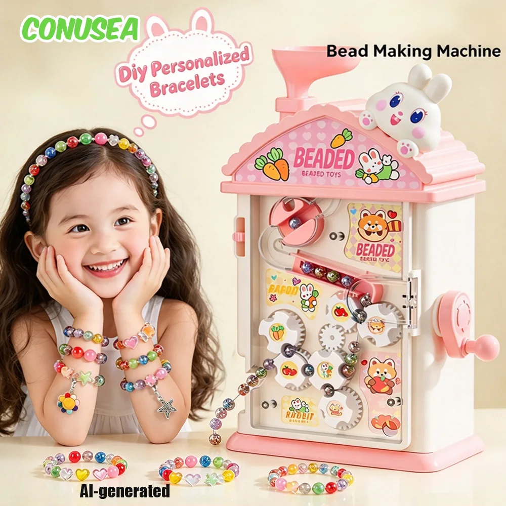 DIY Children Automatic Beading Machine Bracelet Necklace Making Girl Handmade Toy Birthday Present Jewelry Fashion Kit Toy Girls