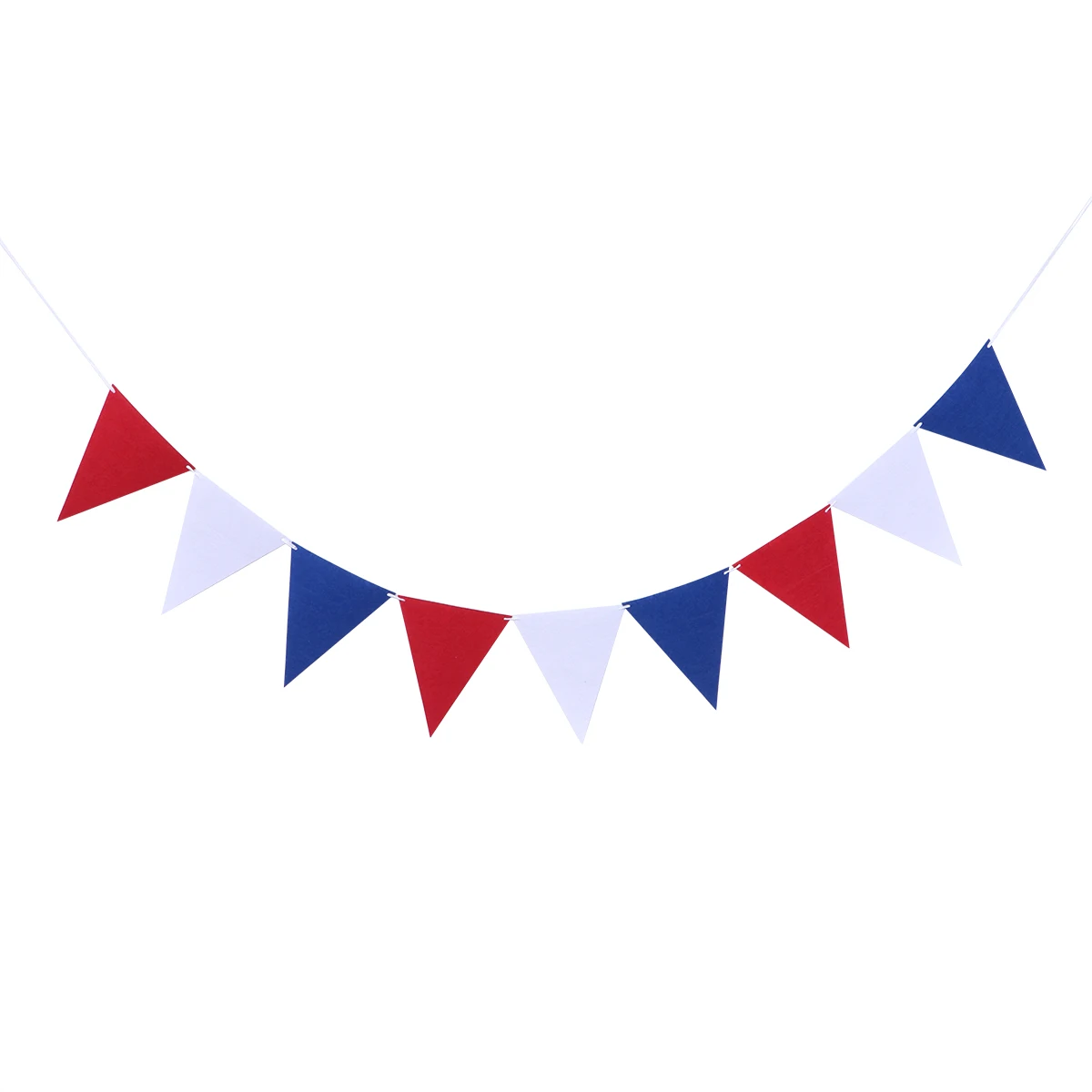 

250cm Felt Banner Patriotic Red White Flags Garland for Independence Day Party Wall Hanging Decor