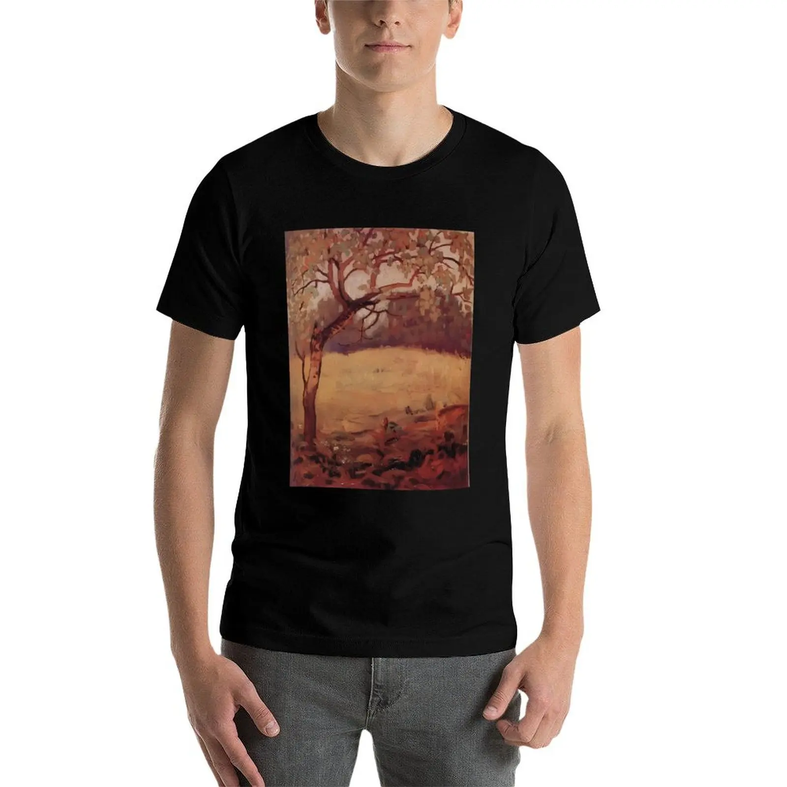 Grant Wood Trembling aspen T-Shirt t shirt man casual t shirts for man graphic vintage mens graphic t shirts T-Shirt