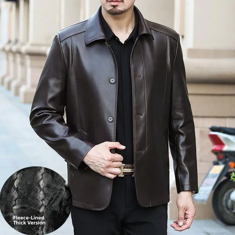 Brown fleece-lined (button closure)