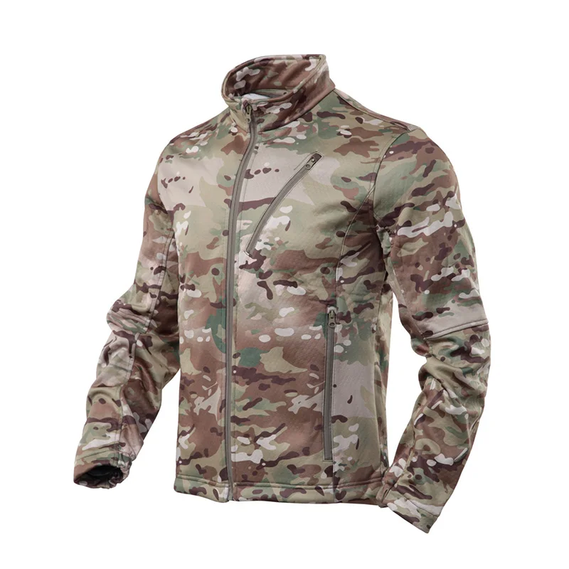 CP snow camouflage soft shell fleece insulation jacket outdoor sports tactical jacket charge jacket