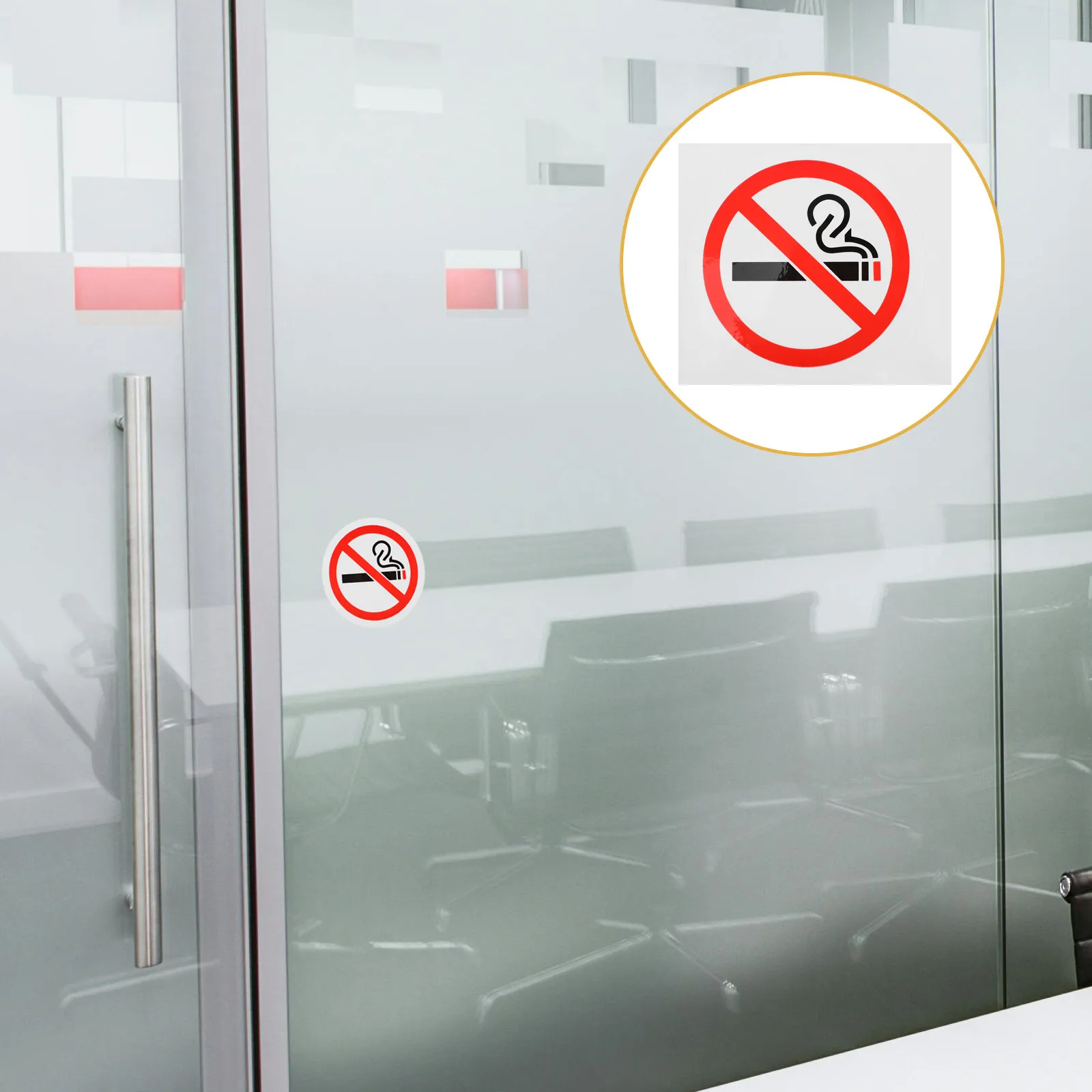 

20Pcs No Smoking Stickers Bright Adhesive Signs Easy Apply Remove No Residue for Office Vehicles Public Areas Stickers