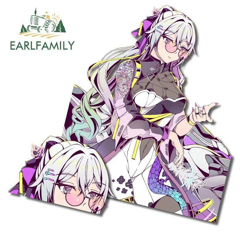 EARLFAMILY 13cm Car Stickers for Bronya Zaychik Honkai Impact 3 Windows Laptop Vinyl Car Accessories Decal Surfboard