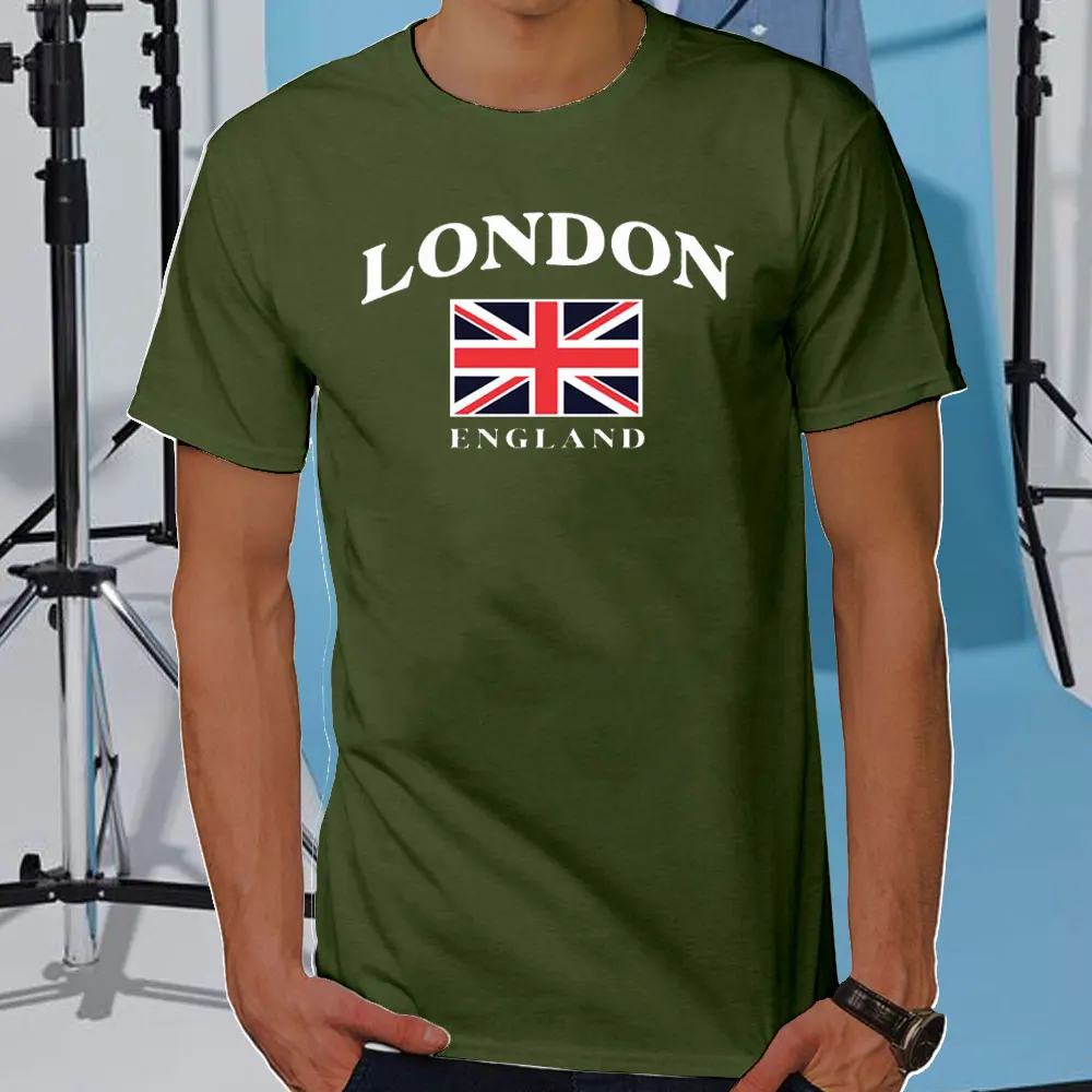 London England Unisex T-Shirt Great Britain Union Jack Cotton TShirt Top Gift Souvenir Patriotic Flag Fashion Tee-shirt XS-3XL