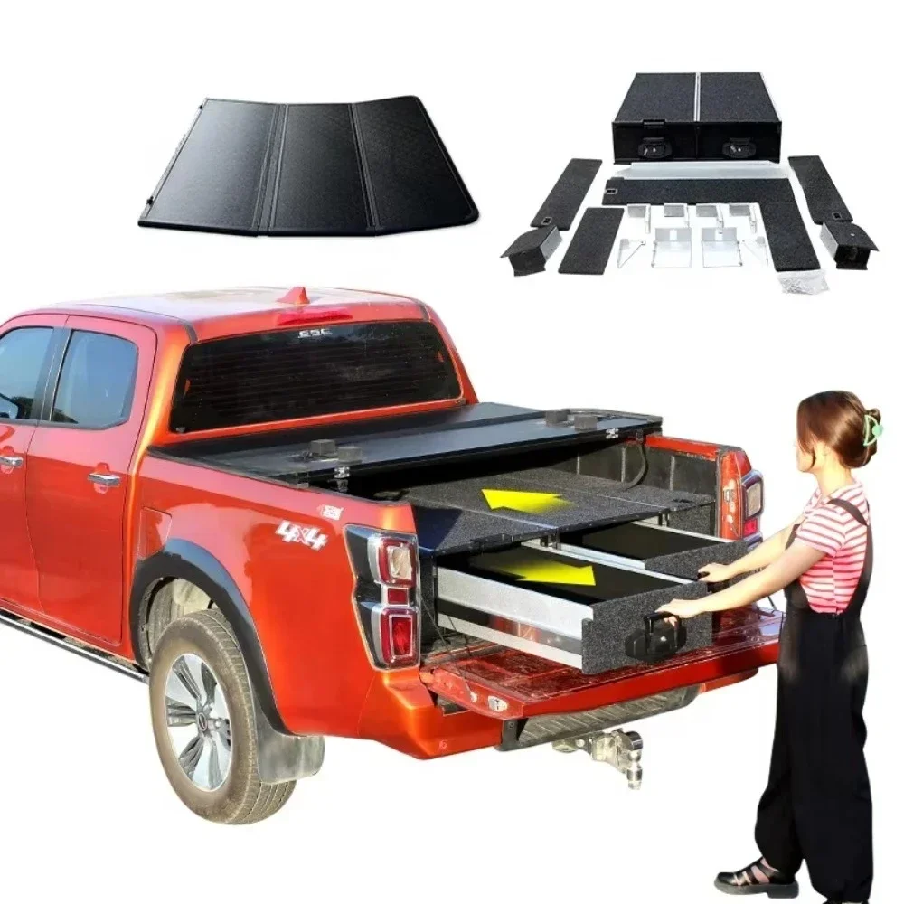 T6 T7 T8 Maverick Pickup Truck Bedspread Triple Fold Hard Aluminum Manual