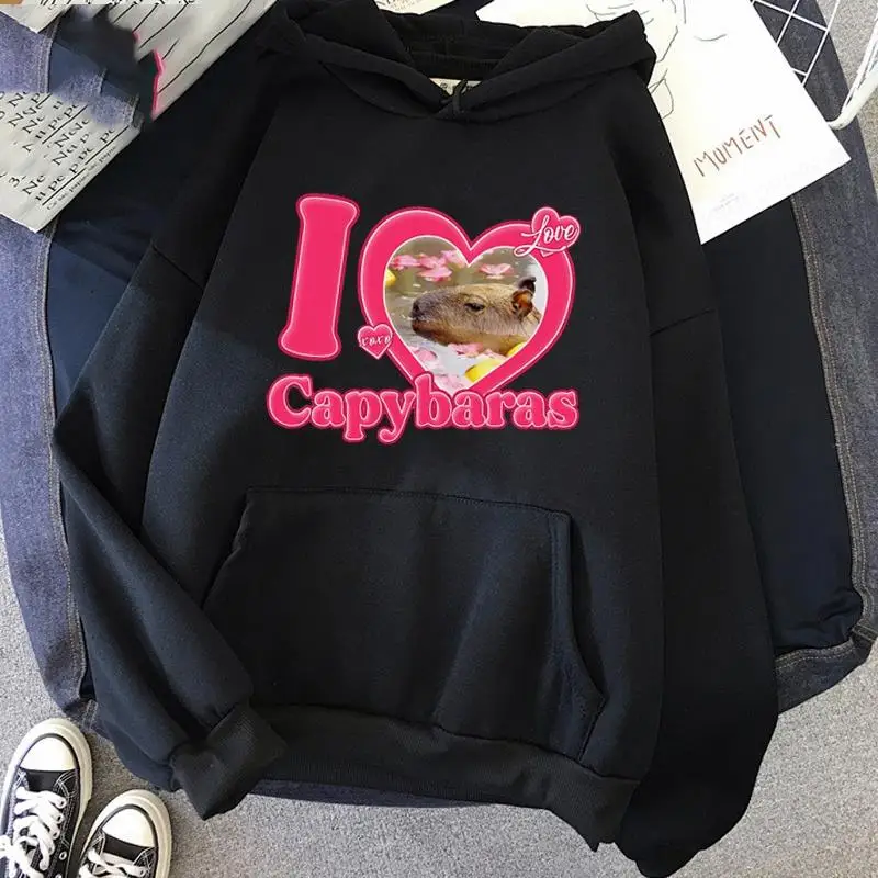 Sweats à capuche Capybara pour hommes et femmes, sweats à capuche Hip Hop pour enfants, combinaisons de garçon, survêtements respirants, vêtements Y2K, mode drôle