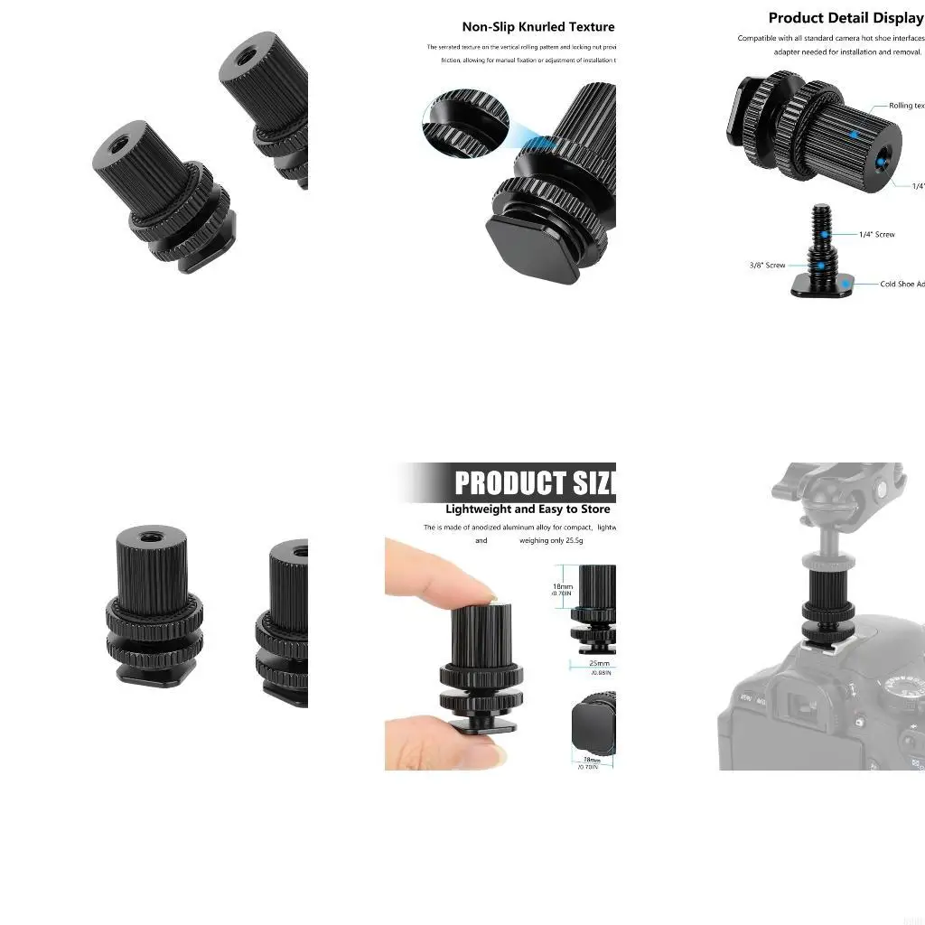 base-montaje-luz-monitor-para-camara-paquete-2-soportes-rosca-1-4-metal-para-trabajo-y