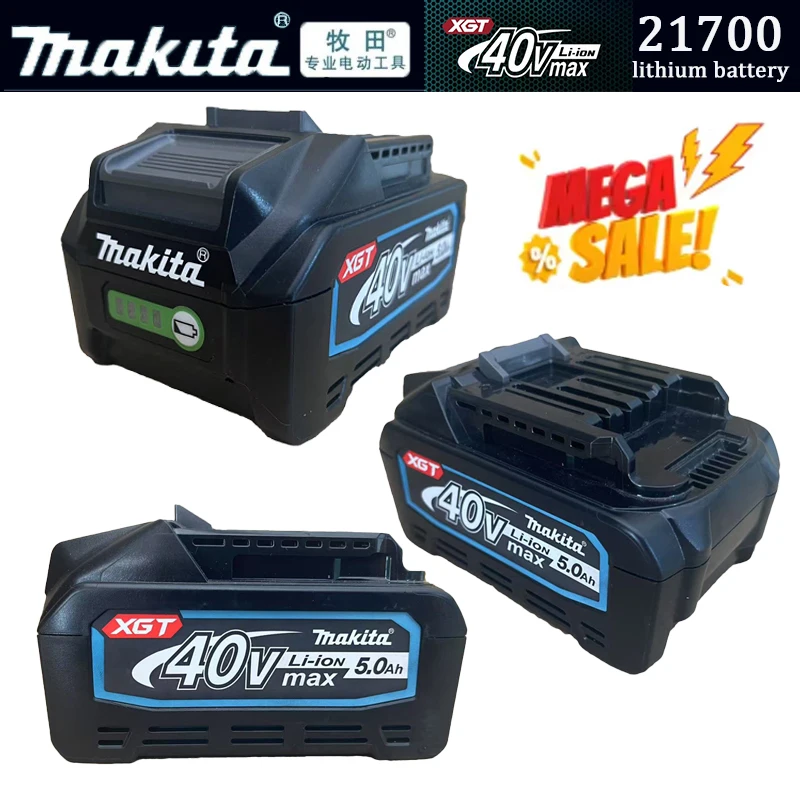 

100% Original Makita 40V 5.0Ah Battery Sustained High-Power Output for All-Day XGT Tool PerformanceTool rechargeable battery