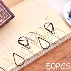 50PCS Adorable Metal Decorative Paper Clips Cute Note Diary and Binder Clips for Stationery Lovers HXZ03