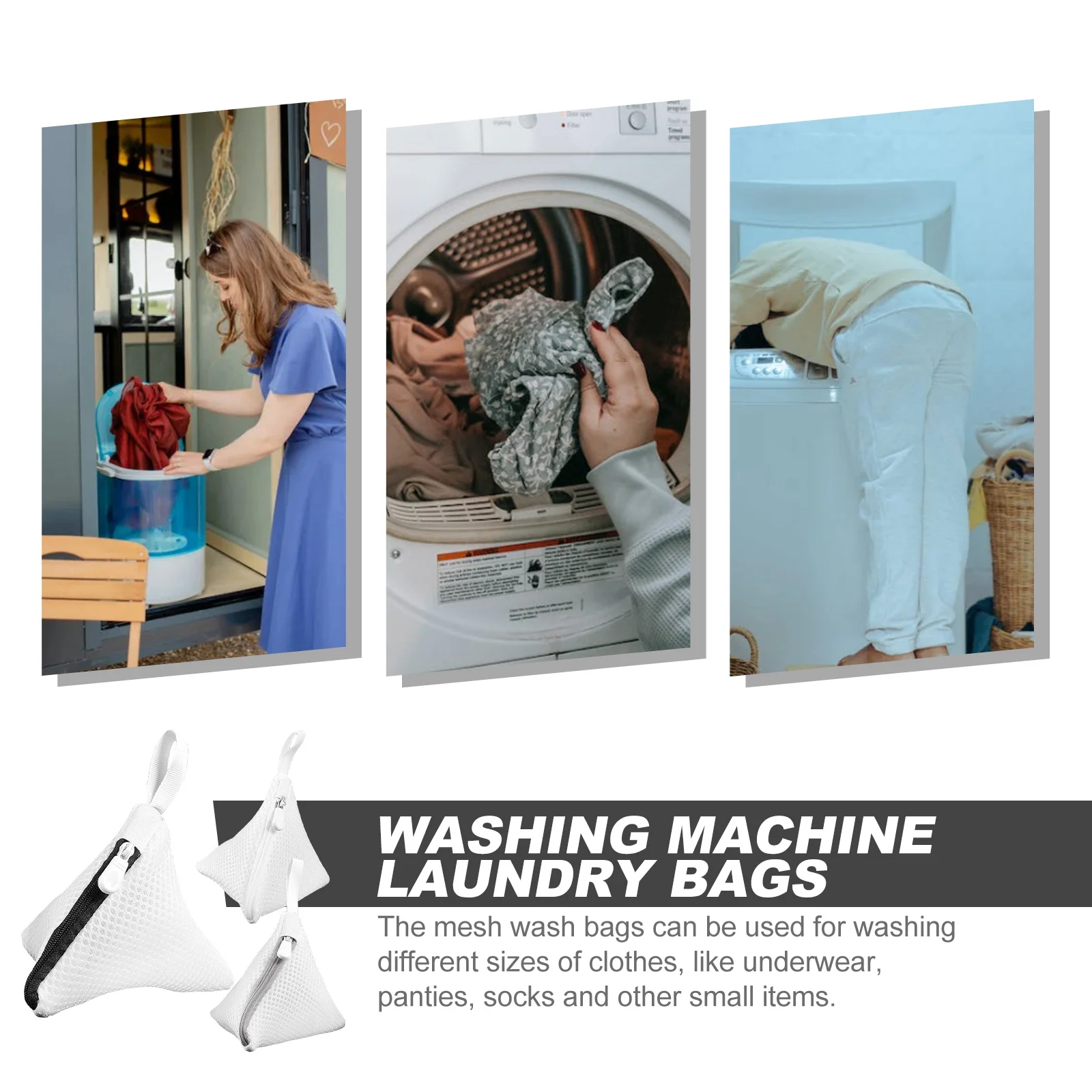 

3Pcs Garment Laundry Bags Mesh Wash Bags for Bras Underwear Clothes Polyester Laundry Organizer Wash Bag Washing Bag