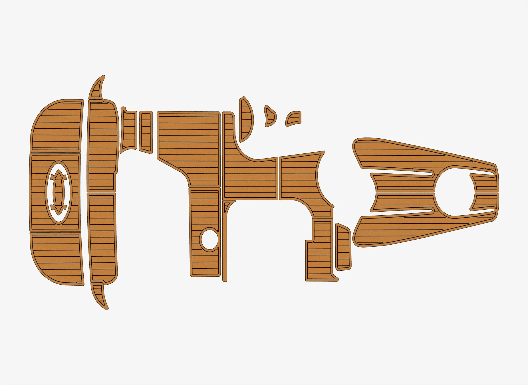 

Нескользящий коврик из морского искусственного тикового EVA — самоклеящаяся подкладка для палубы лодки Wellcraft 28 Martinque B 2001 года выпуска, 1/4 дюйма (6 мм), для кабины и палубы