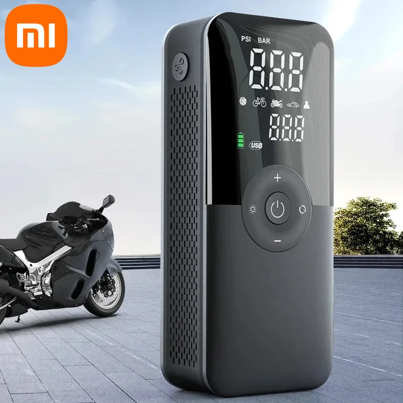 Xiaomi ไร้สายหัวฉีดยาง 7.4V รถยนต์ปั๊มอัตโนมัติแบบพกพาไฟฟ้าปั๊มคอมเพรสเซอร์จักรยานกระดานโต้คลื่น Inflator