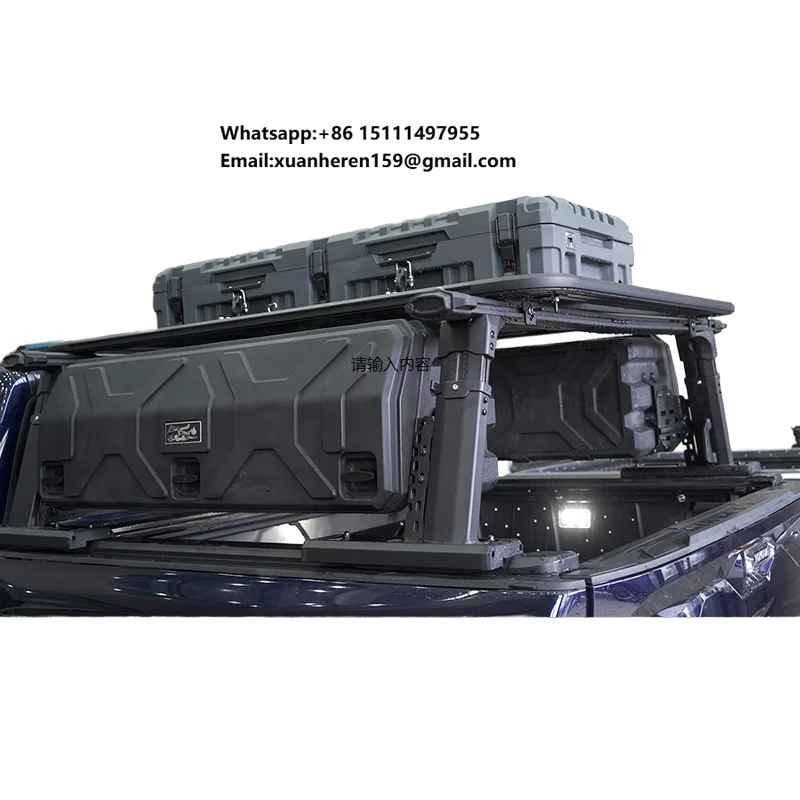 Pickup Truck Roll Bar With Storage Box Loading Roll Cage + 130L Side Boxes*2--combined Version