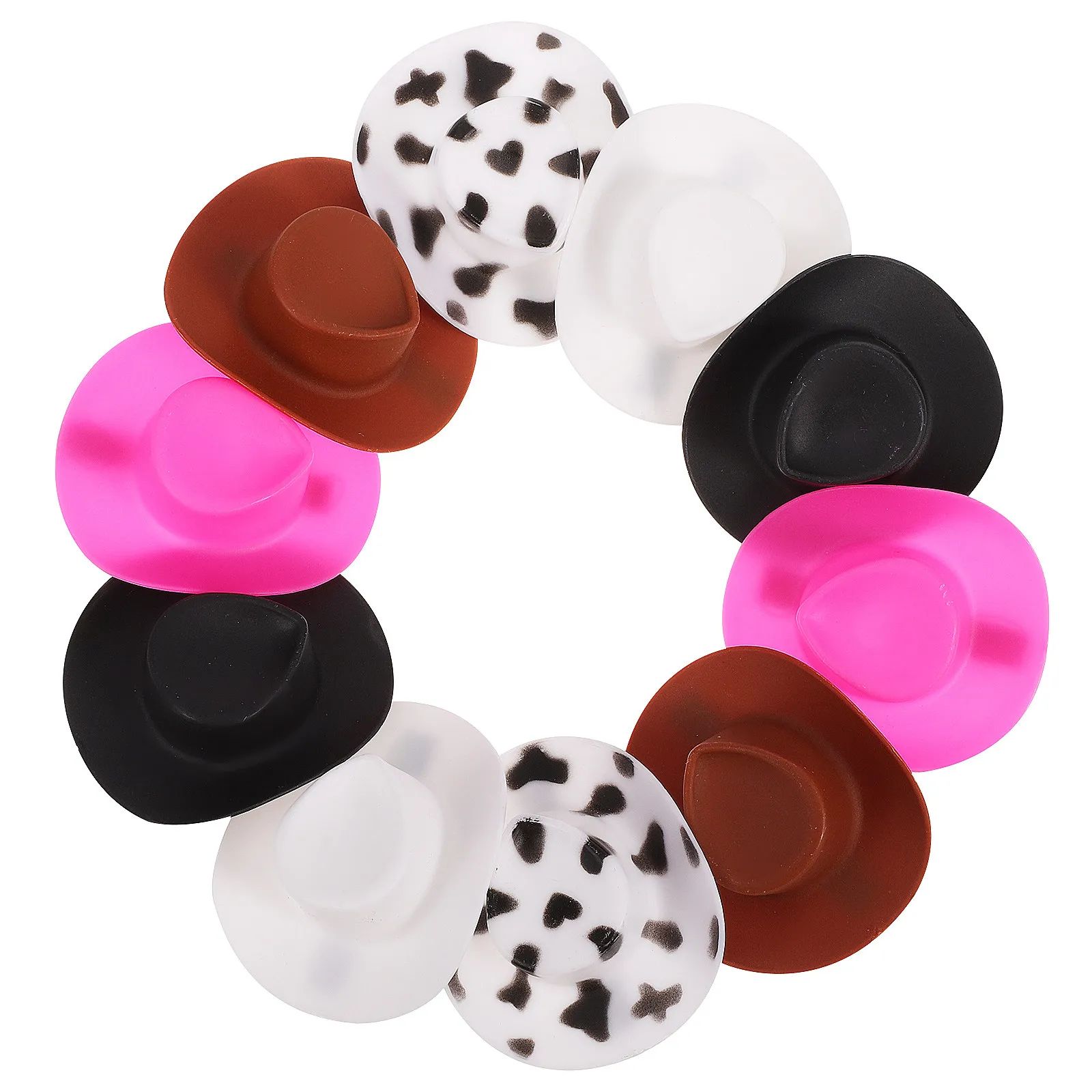 

10Pcs Small Cowgirl Hat Hair Clips Fade Resistant Lightweight Western Hair Clips for Parties Festivals Halloween Costume