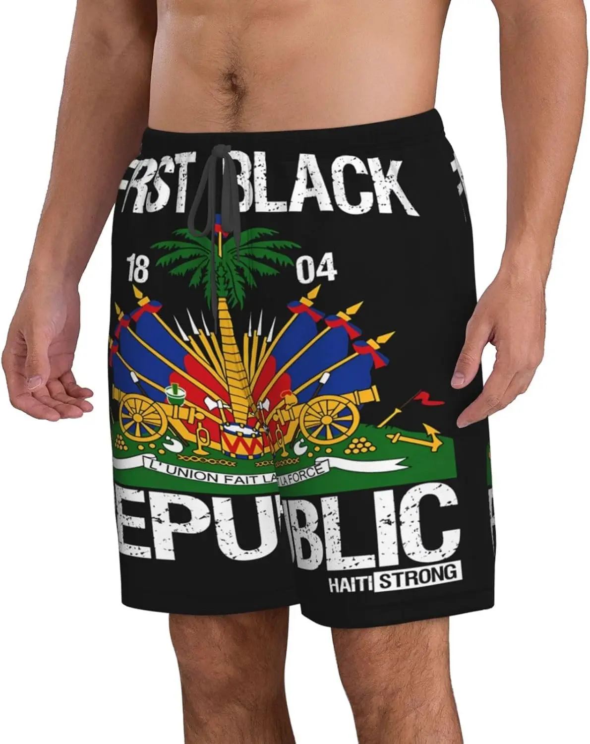 Men's Beach Shorts Casual Swim Trunks Quick Dry Board Short Hawaii Bathing Suit Elastic Waist Drawstring Sport Trunk