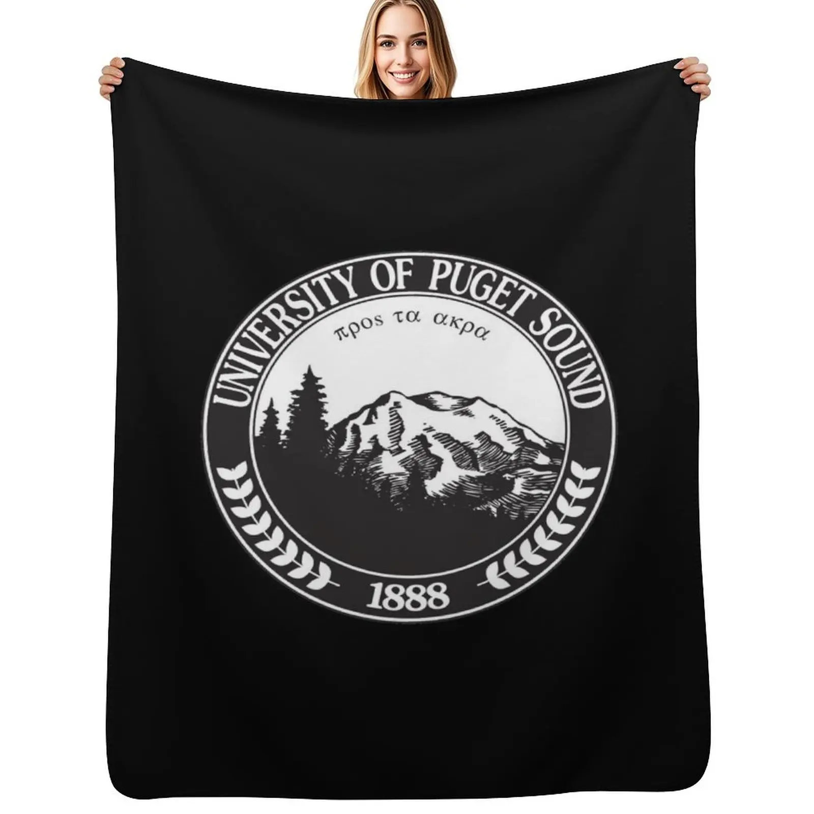 

University of Puget Sound Throw Blanket Travel Size Cozy Blanket for Plane Train