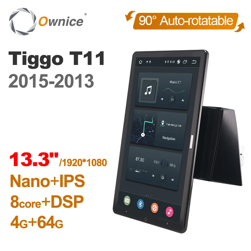 

13.3 Inch Ownice 1Din Android 12.0 Car Radio 360 Panorama for Chery Tiggo T11 2005-2013 Auto Audio Player SPDIF 4G LTE NO DVD