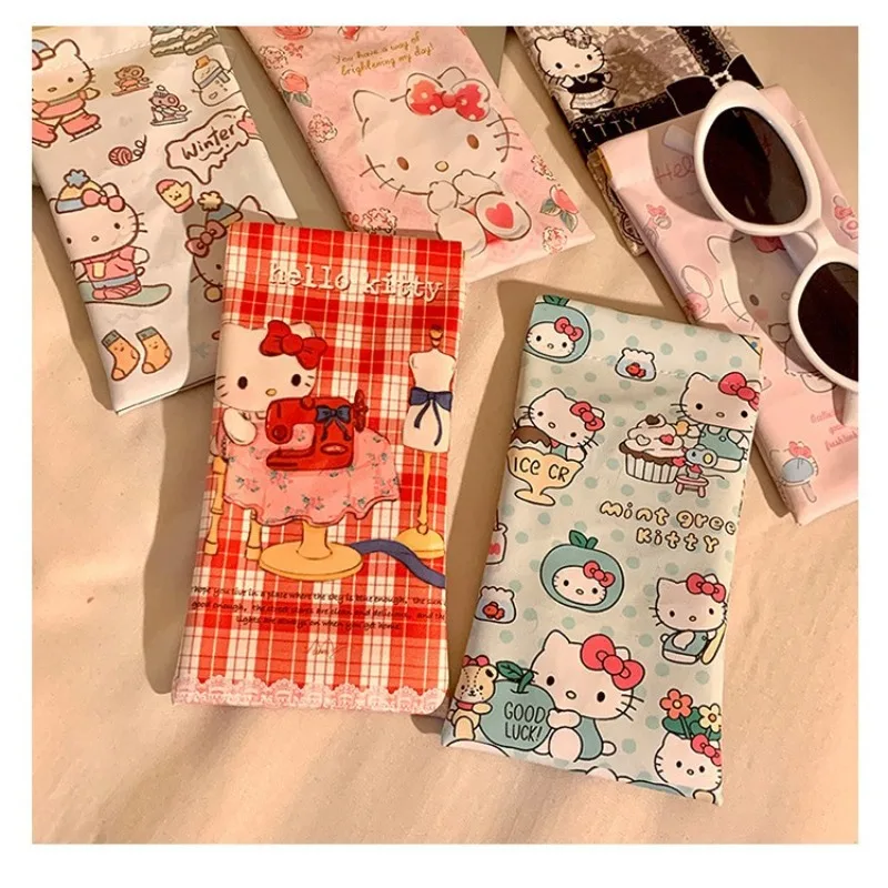 

Cute Hello Kitty Storage Bag Cartoon Anime Cute High Beauty Sweet Desktop Glasses Decoration Student Girl Gift Wholesale