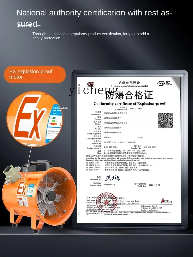 Explosion-Proof Portable Axial Flow Fan Blower Industrial Exhaust Fan Small Ventilator