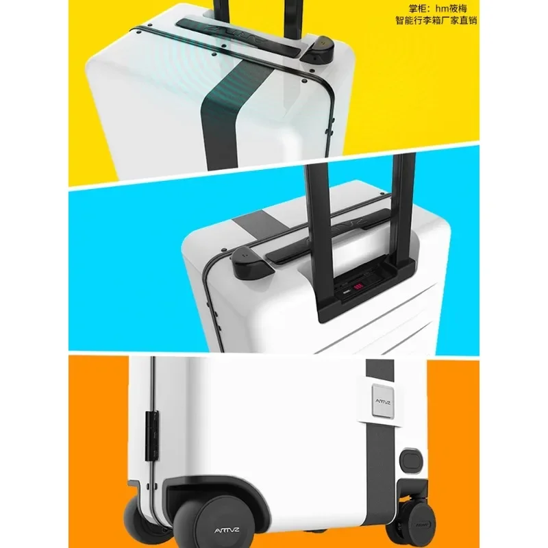 Intelligent automatic follow electric suitcase boarding rod scooter can ride suitcase