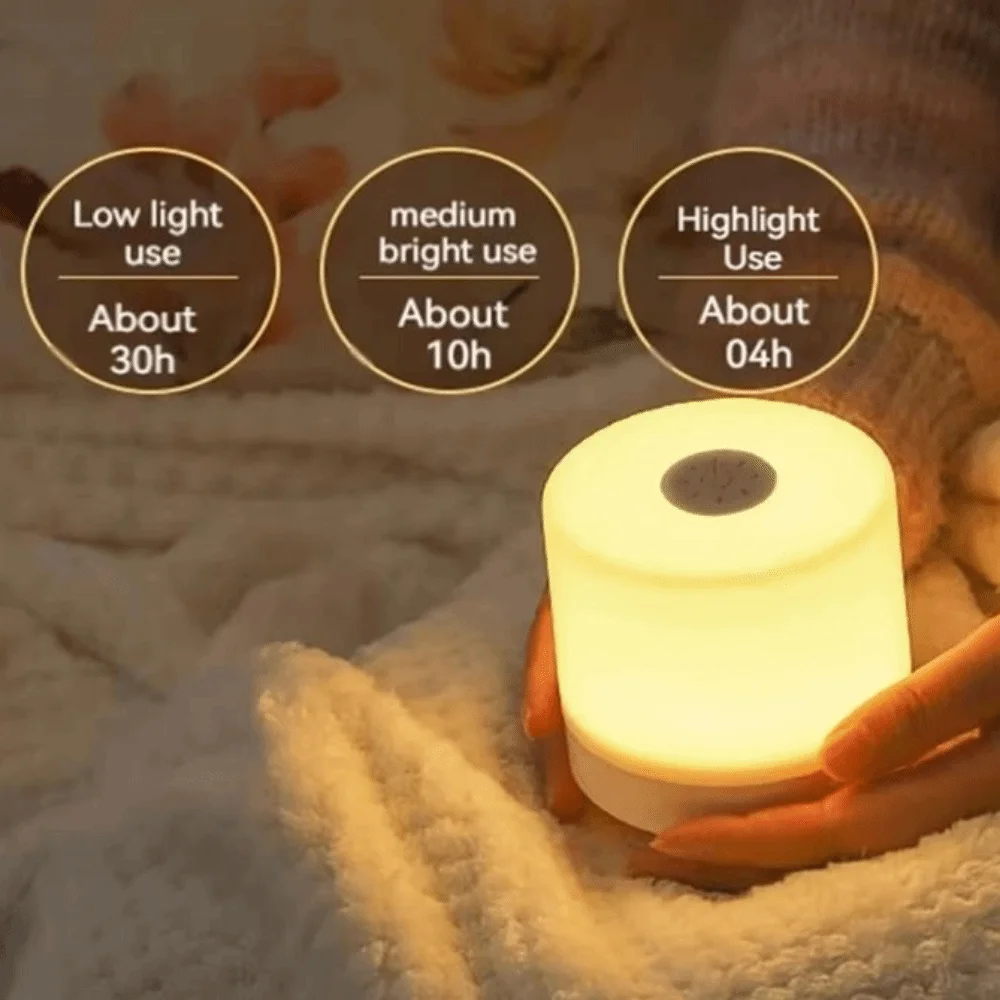 調整可能な明るさ LED タッチランプ 3 色照明 ポータブルタッチナイトライト モーションセンサー タッチコントロール