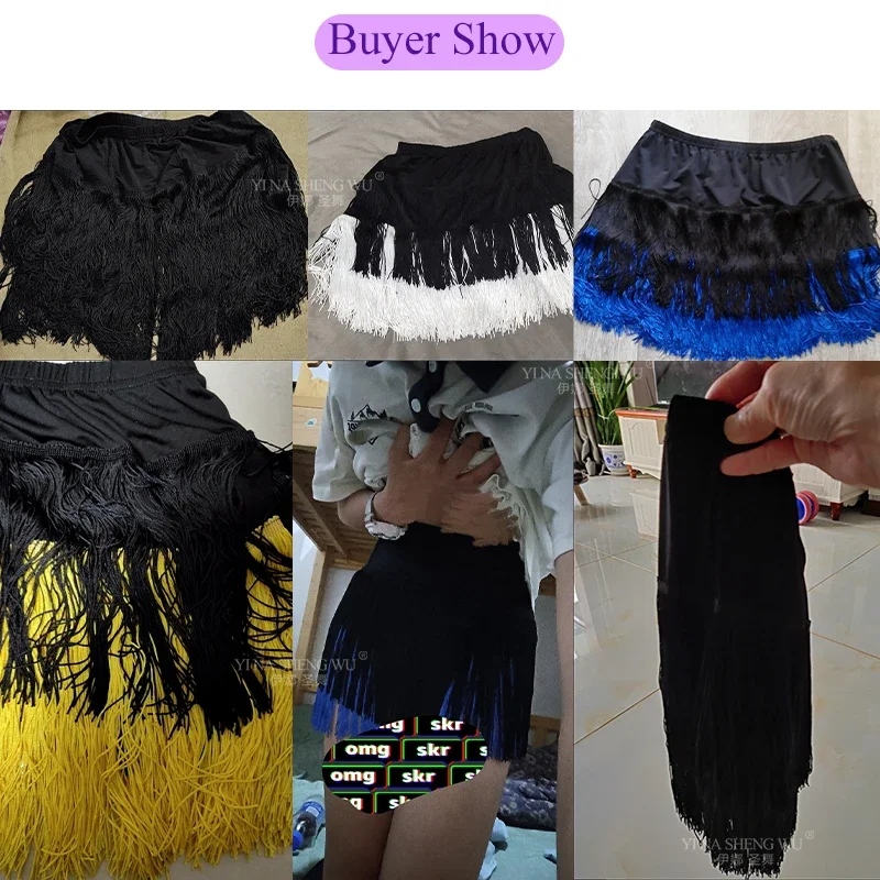 الكبار اللاتينية تنورة رقص طبقتين شرابة ممارسة تنورة قصيرة المرأة تشا تشا أداء الرقص الحديث زي مهدب تنورة