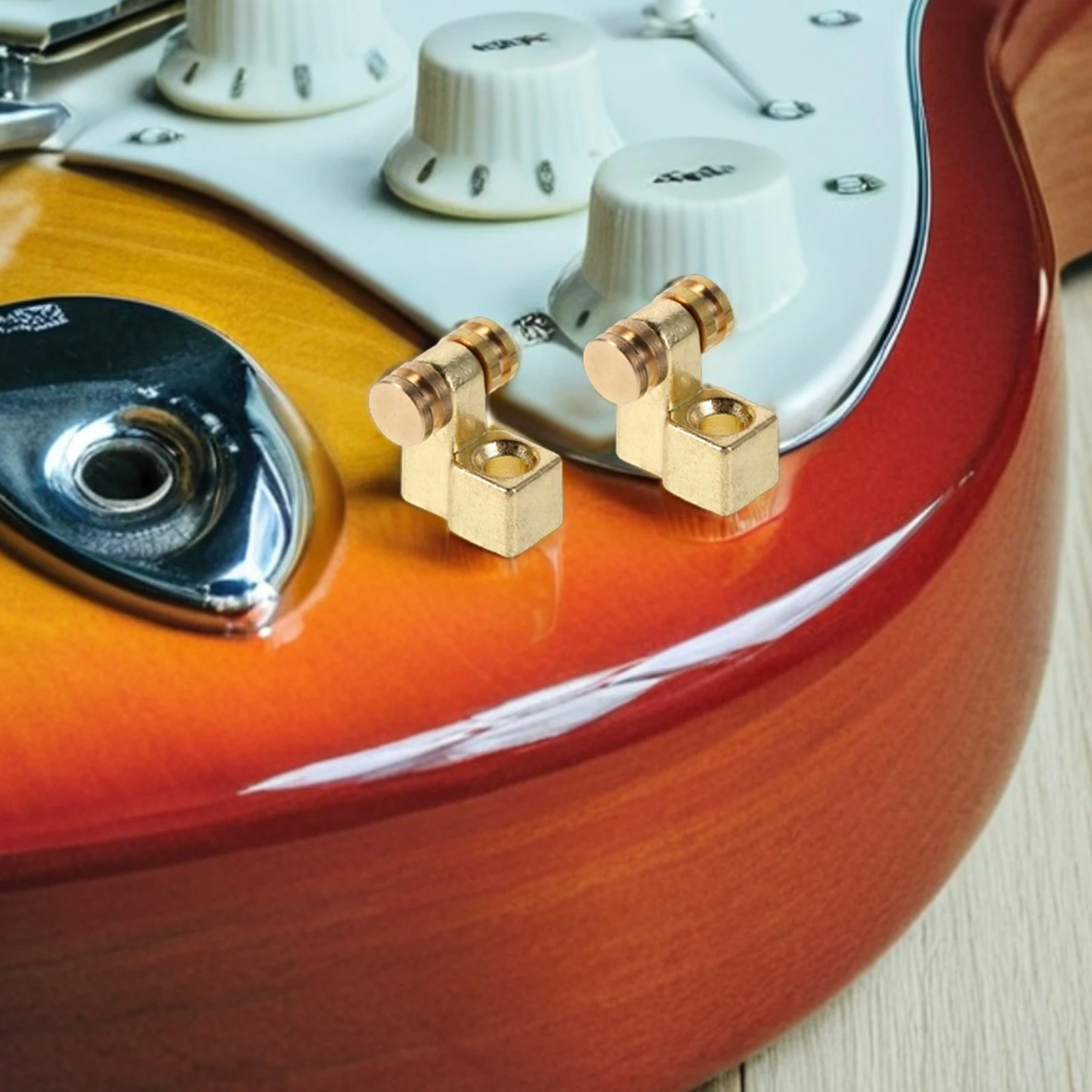 

4 Sets Guitar Shaft String Fixing Device Accessories Electric Parts Roller Retainer Metal Tree Replacement