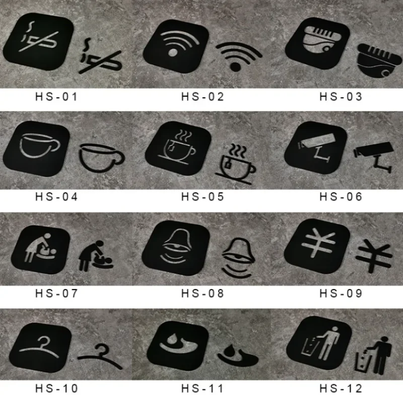Plaque de Signalisation de Rappel de Squattage Creux, Signalisation de Rappels de Chaleur, Indicateur HOWC, Autocollant de Porte Murale