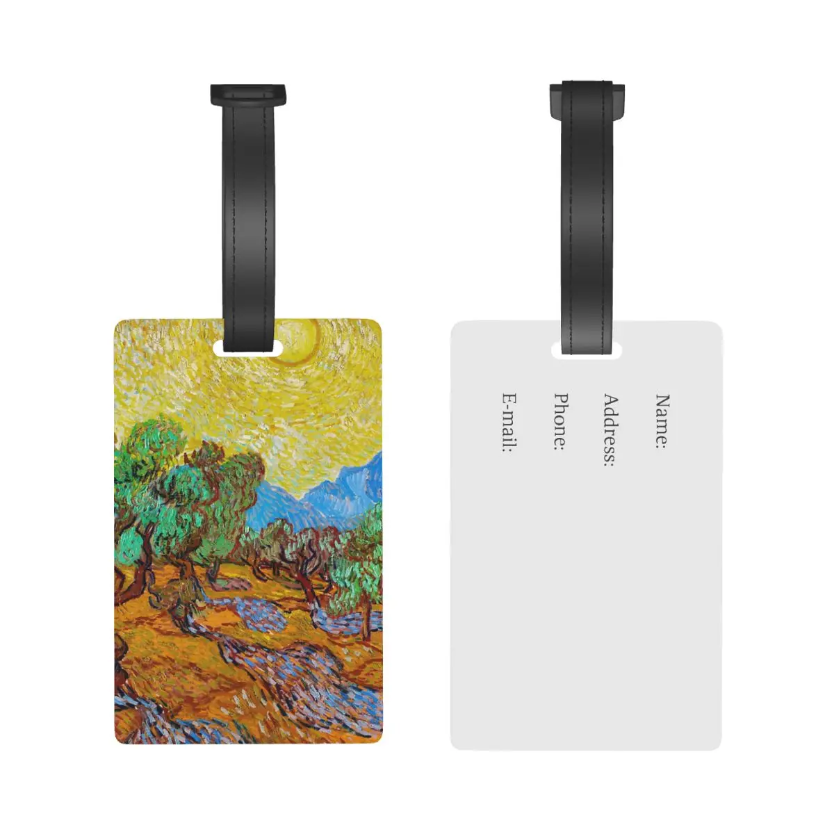 Vincent Van Gogh Olive Trees Landscape Luggage Tags Suitcase Travel Baggage Boarding Tag Portable Label Holder ID Name Address